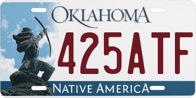 OK license plate 425ATF
