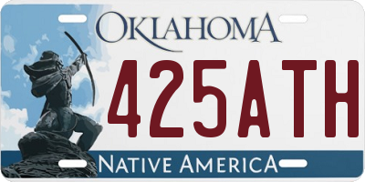 OK license plate 425ATH