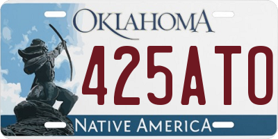 OK license plate 425ATO