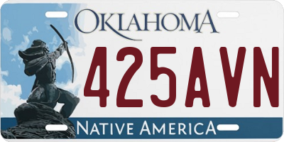 OK license plate 425AVN
