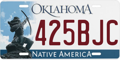 OK license plate 425BJC