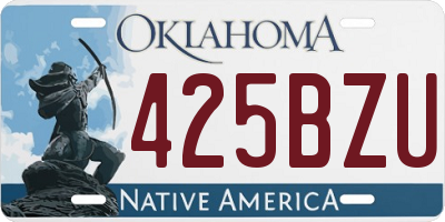 OK license plate 425BZU