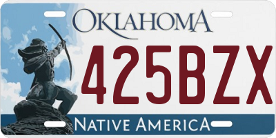 OK license plate 425BZX