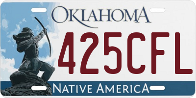 OK license plate 425CFL