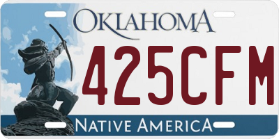 OK license plate 425CFM