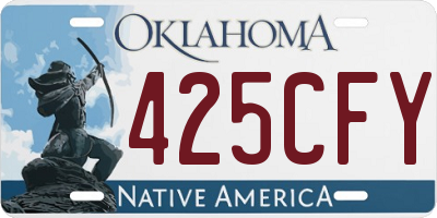 OK license plate 425CFY