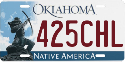 OK license plate 425CHL