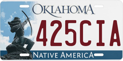 OK license plate 425CIA