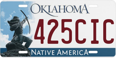 OK license plate 425CIC