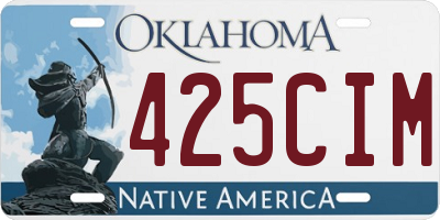 OK license plate 425CIM