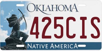 OK license plate 425CIS