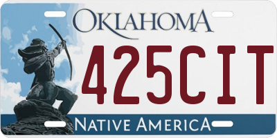 OK license plate 425CIT