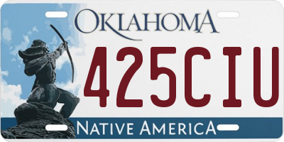 OK license plate 425CIU