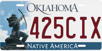 OK license plate 425CIX