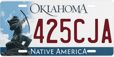 OK license plate 425CJA