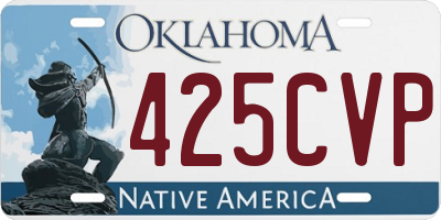 OK license plate 425CVP