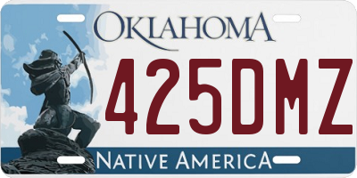 OK license plate 425DMZ
