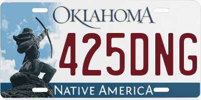 OK license plate 425DNG