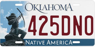 OK license plate 425DNO