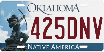 OK license plate 425DNV