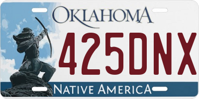 OK license plate 425DNX