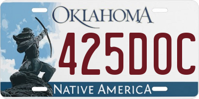 OK license plate 425DOC
