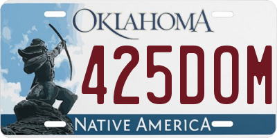OK license plate 425DOM