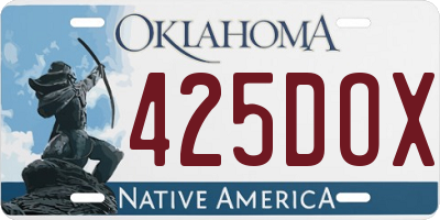 OK license plate 425DOX
