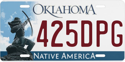 OK license plate 425DPG