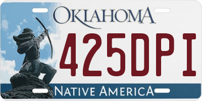 OK license plate 425DPI