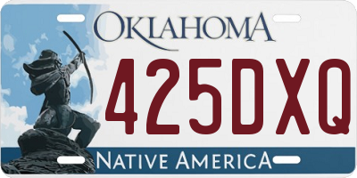 OK license plate 425DXQ