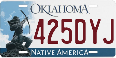 OK license plate 425DYJ