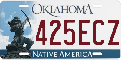 OK license plate 425ECZ