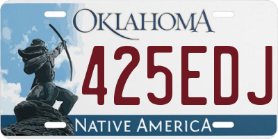 OK license plate 425EDJ