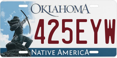 OK license plate 425EYW