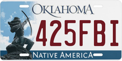 OK license plate 425FBI