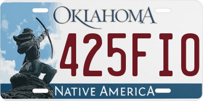 OK license plate 425FIO