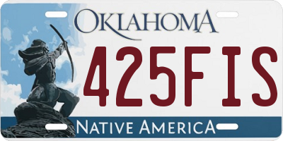 OK license plate 425FIS