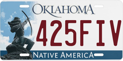 OK license plate 425FIV