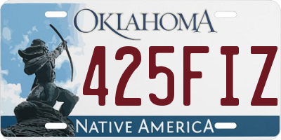 OK license plate 425FIZ