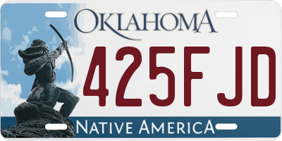 OK license plate 425FJD