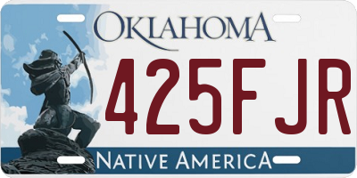 OK license plate 425FJR
