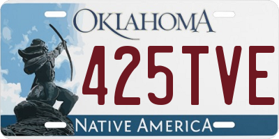 OK license plate 425TVE