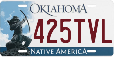 OK license plate 425TVL
