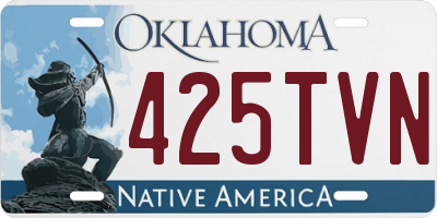 OK license plate 425TVN