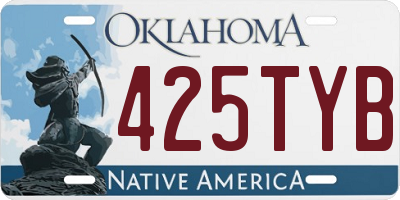 OK license plate 425TYB