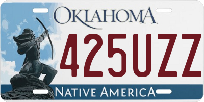 OK license plate 425UZZ