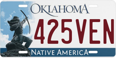 OK license plate 425VEN