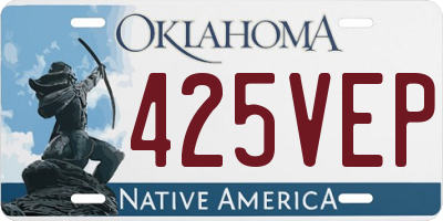 OK license plate 425VEP