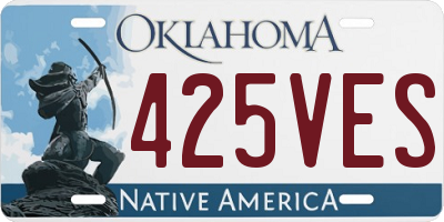 OK license plate 425VES